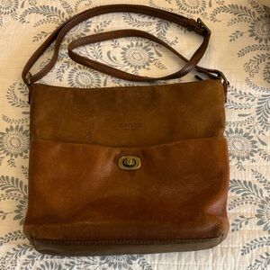 Margot Tan Leather Messenger Bag